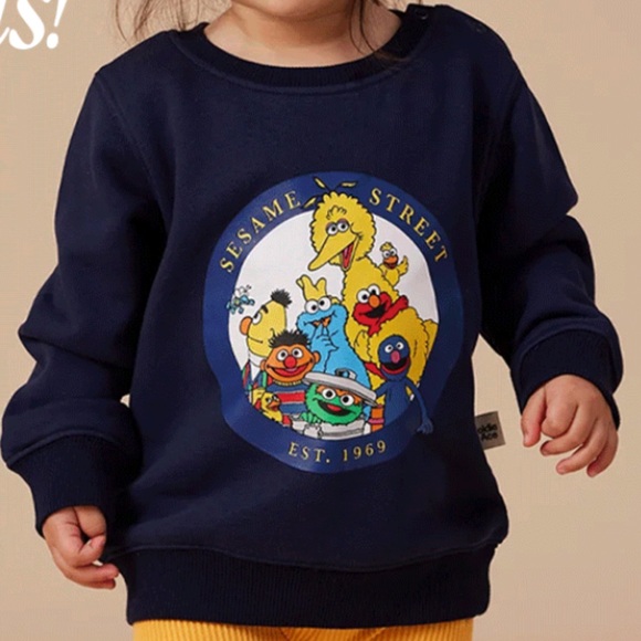 Goldie + Ace Other - GOLDIE +ACE Sesame Street 1969 Navy Sweatshirt